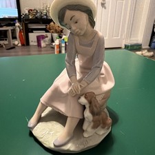 Lladro 7645 By My Side RETIRED Rare  Glossy Mint  No Box picture