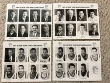 1991 Press Photo New York Knicks basketball head shots with Ewing and Riley picture