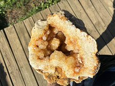 Natural Crystal yellow/orange/white, 8lbs, Indiana geode picture