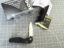2005 SOG Flash I Black Zytel Handle AUS8 Plain Drop Blade SAT Folding Knife NIB picture