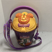 Tokyo Disneyland Halloween 2005 Popcorn Bucket Mickey Pumpkin Lid Strap Disney picture