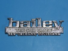 VTG Bailey Lincoln-Merc New Orleans Louisiana Metal Dealership Badge Emblem Tag picture