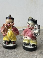 Vintage Josef Original Wee Lyn & We Chaing Chinese figures PINK minty picture
