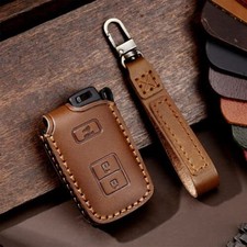 Leather Smart Car Key Cover Case Fob Holder Fit For Toyota 4 Runner Tundra Ta... picture
