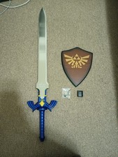 The Legend Of Zelda Master Sword Replica With Plaque Mount. (Blue Color Version) picture