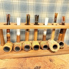 RARE Vintage Corn Cob (Phoenix American Buescher MM) Pipes Lot of 7 w Stand picture