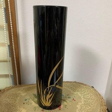 Japanese Wajima Lacquer Flower Vase Urushi Ware Traditional Craft Handmade picture