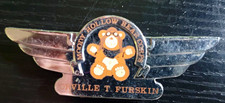 Vintage 1986 Orville T. Furskin Plastic Aviator Badge Moody Hollow Bear Corps picture