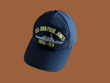USS JOHN PAUL JONES DDG-53 NAVY SHIP HAT U.S MILITARY OFFICIAL BALL CAP U.S MADE picture
