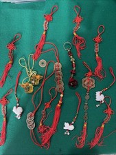 SET OF 15 FENG SHUI GOOD LUCK CHARMS CHINESE ZODIAC ANIMALS AND COINS picture