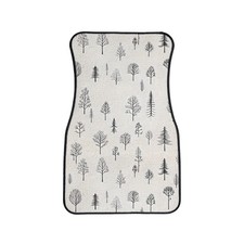 Minimal Hand-Drawn Trees Car Floor Mat | 1pc picture