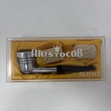 Vintage Aristocob Aluminum Pipe In Case With 2 Extra Cobs picture