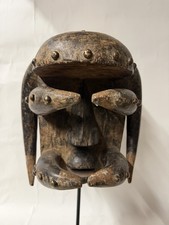 Vintage African Carved Wooden Bete Mask Ivory Coast picture