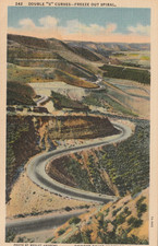 Postcard Double 'S' Curves Freeze Out Spiral Emmett-Boise Highway Idaho A8068 picture