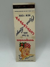 Vintage Copacabana Lounge NYC Matchbook Cover 10 E 60th Carmen Miranda Art picture