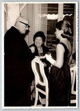 VTG Gevaert Photo Elegant Wedding Guest Party Scene Black White RPPC Postcard picture