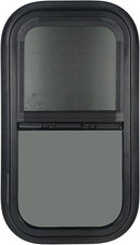 Vertical RV Window, Tinted Sliding with Net Screen and Trim Ring picture