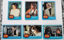 1977 Topps Star Wars Blue Series 1 ROOKIE Card Lot Darth Vader #7 Han Solo #4  picture