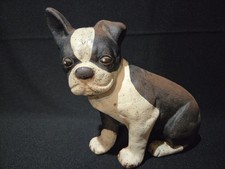 Vintage Cast Iron Boston Terrier Dog Doorstop – Emig 8031 Steve Odor – Original picture