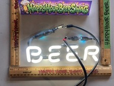 🎉  Vintage BEER Original Sign Replacement Part ONLY Bar Light HAPPY HOUR OEM picture