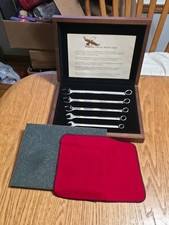 Snap-On 24kt. Gold Engraved Collector 5 Piece Wrench Set In Walnut Case picture