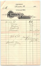1903 Coursen Grocer Scranton PA billhead picture