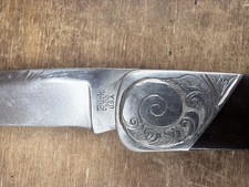 Vintage Buck 500 Duke Folding Lockback Knife Scroll Engraved Bolster Sheath USA picture