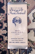 1940s North Carolina Brevard Music Festival Brochure picture