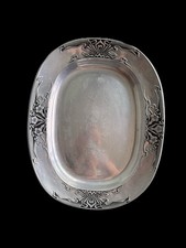 Vtg Wilton Armetale Pewter Serving Platter 14 1/2” Food Safe Art Nouveau Style picture
