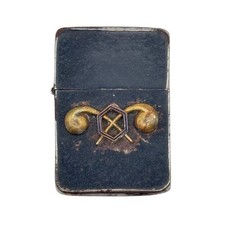 Zippo 1942 Model Black Crackle Army Chemical Corps Insignia Lighter Unrestored picture
