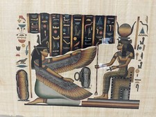 Large Framed Art Painting Egyptian Papyrus. 43.5