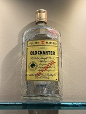 Vtg. 1968 OLD CHARTER KY Straight Bourbon Whiskey 86-Proof 1-Pint Bottle ~EMPTY picture