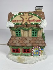 Vintage 1996 Looney Tunes Tweety's Candy Shop Illuminated Christmas Village Hous picture