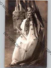 WOW c1910 Lady Liberty American Flag Dress Crown POLK COUNTY IA WI GA TN FL RPPC picture