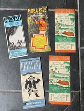 Lot Antique Florida Travel Tourism Brochures Miami Everglades Seminole Indian picture