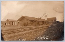 K32/ Hamlin New York RPPC Postcard c1910 Monroe Co RWO Railroad Depot 54 picture