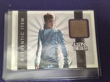 SINGLE CARD: Justin Bieber 2012 Panini RELIC (WORN MATERIAL) AUTHENTIC ITEM SSP picture