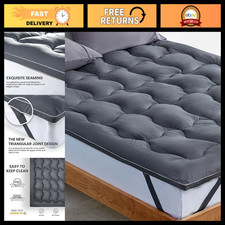 SLEEP ZONE King Size Mattress Topper Cooling Mattress Pad Cover Super Fluffy Dow picture