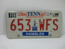 Tennessee Volunteer State Hamblem County auto car tag license plate garage decor picture