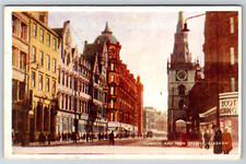 c1920s Irongate and Tron Steeple Glasgow England UK Britain Antique Postcard picture