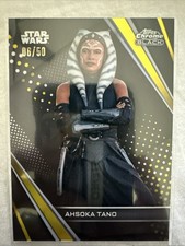2024 Topps Chrome Black Star Wars Ahsoka Tano Gold Refractor 06/50 #1 picture