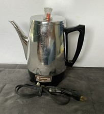 Vintage Universal Coffeematic Chrome Electric Coffee Percolator 1950s MCM A1UP7 picture