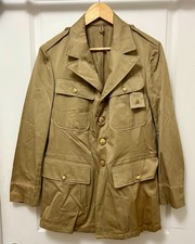 Original WWII U.S. Army Air Forces Captain's Khaki Summer Service Coat, 1943-45 picture