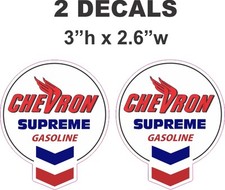 Chevron Supreme Aviation Gasoline Vinyl Decals picture