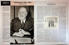 Collier's 1942 Original Print Article Washington's 'Now' Man 10x13 picture