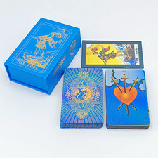 Gold Foil Tarot Cards Oracle Deck - 80pcs - 70x120mm (2.76