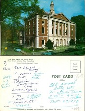 U.S. Post Office & Court House Main Street Littleton RPPC NH Postcard Used 48106 picture