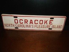 VINTAGE OCRACOKE NORTH CAROLINA'S PLEASURE ISLAND LICENSE PLATE picture