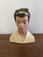 Vintage Ceramic Lady Figure Head 1973 picture