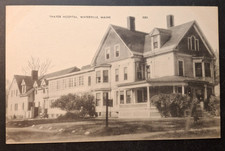 Waterville ME Thayer Hospital Circa 1940s Postcard Maine History picture
